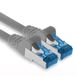 1aTTack.de Patchkabel – 10m Ethernet-, netwerk-, LAN-kabel CAT6a (voor Gigabit-netwerken, routers, switches, modems met RJ45-ingang – grijs)