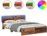 vidaXL Bedframe met hoofdeinde Oud Hout 120 x 200 cm Bewerkt hout