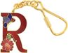 Merkloos / Sans marque Behave® Sleutelhanger letter R - Rood - 4 cm - Unisex