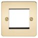 Knightsbridge FP2GPB Platte modulaire frontplaat, gepolijst messing, 2G