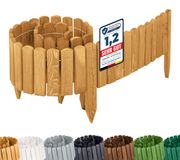 Garronda Bordure de pelouse en bois imprégné, 200 cm x 20 cm, marron clair