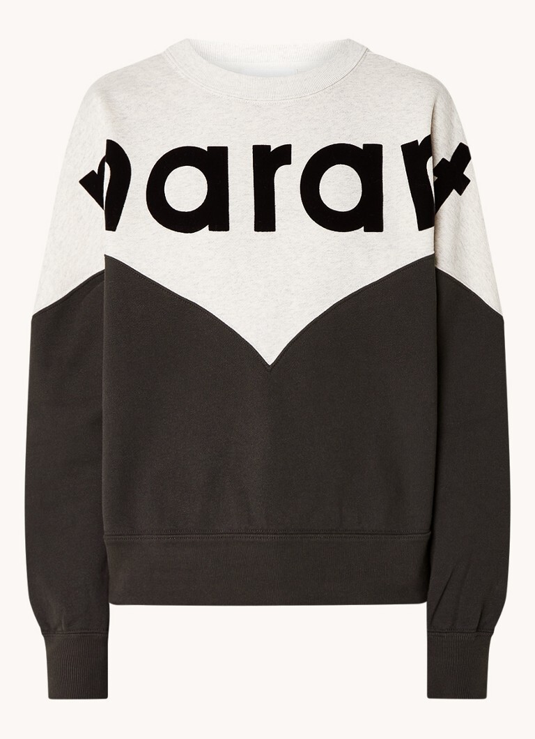 Isabel Marant Isabel Marant Oversized sweater met flock logoprint