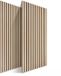 Merkloos Relaxdays Akoestische wandpanelen - set van 2 - 60x120 cm - geluidsdempend - lichtbruin