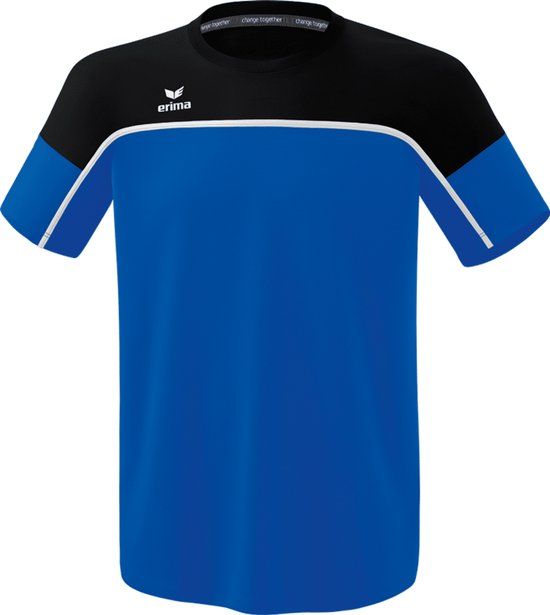 Erima Change T-Shirt Kinderen - New Royal / Zwart / Wit - Maat 164