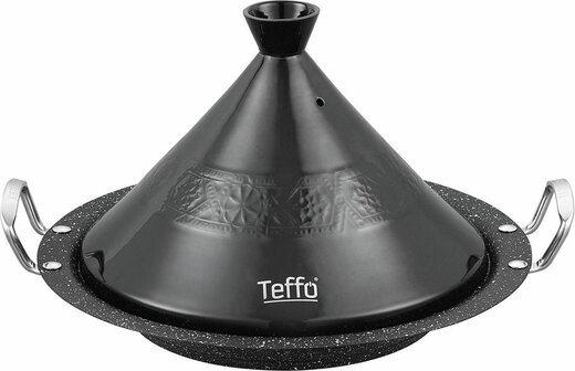 Teffo Tajine - Ø 30 cm - Graniet - geschikt voor alle kookplaten, inclusief inductie - Zwart