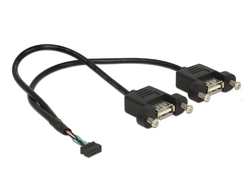 DeLOCK 84832 USB-kabel zwart 0,25m