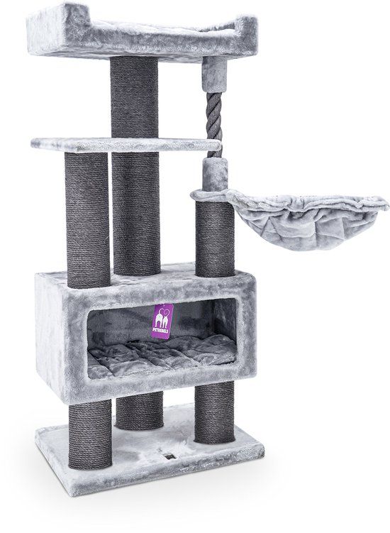 Petrebels Parklane 131 Krabpaal - Grijs - Extra Dikke Stammen - 58 x 45 x 131 cm