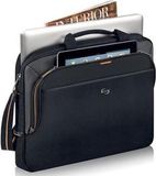 Solo Sacoche d'ordinateur portable Urban Slim pour ordinateurs portables de 15,6 pouces, noir