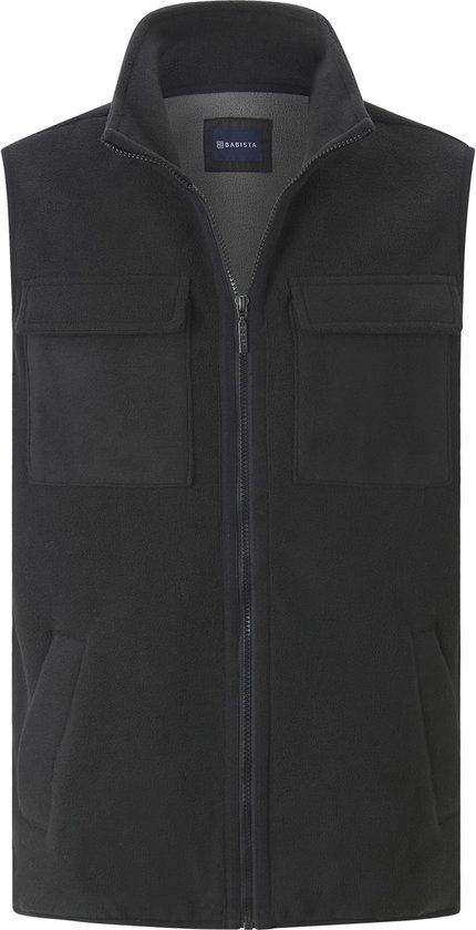 Babista herren Fleecebodywarmer - 60/62 - zwart - Plus Size