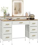 HOMCOM Kaptafel - Spaanplaat, Staal - 118,5x39,5x140cm - Natuurlijk Hout