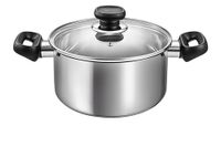 Tescoma Brava 730922 Steelpan met deksel ø 22 cm, 4,0 L, roestvrij staal