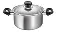 Tescoma Brava 730922 Steelpan met deksel ø 22 cm, 4,0 L, roestvrij staal