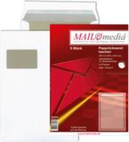 Mainsail Media Verzendenvelope wit met kartonnenbescherming, venster.