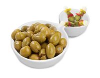 Nerthus FIH 562 porseleinen olijvenschaal met 2 vakken voor olijven aperitief snacks en tapas