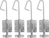AMIG Verticaal schuifslot/plaatgrendel - 4x - staal - 35 x 6.2cm - verzinkt - zilver - schutting - poort