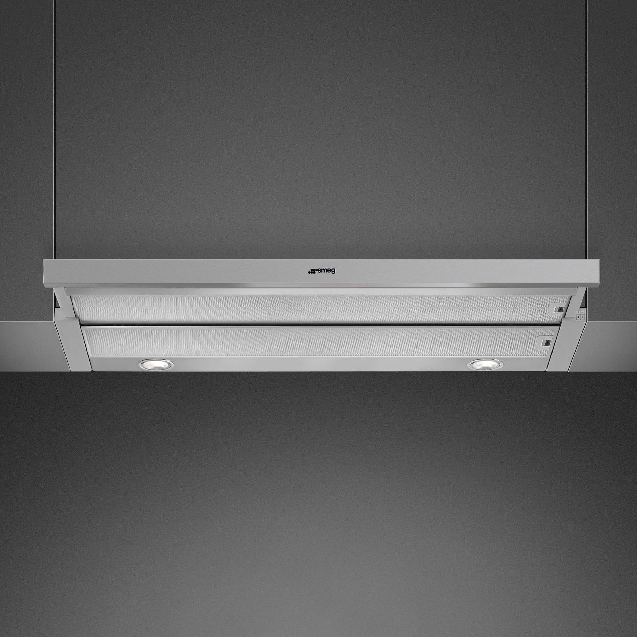 Smeg KSET900XE Semi-inbouw (uittrekbaar) Roestvrijstaal Afzuigkap - 581 m³/uur