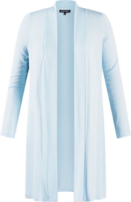 BASE LEVEL CURVY Ayla Long Vest - Light Blue