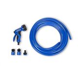 Goodyear - 15m Retractable Garden Hose, 3-Layer Reinforced PVC, UV & Kink Resistant, with 9-Pattern Spray Gun and 3 Quick Connectors (1/2'' & 3/4'')