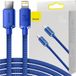 Baseus Crystal Shine Series USB-C - Lightning Data- en oplaadkabel, 20W, 2m, Blauw CAJY000303