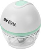 KRAFT&DELE | Mini-hachoir électrique de 150 ml, sans fil, rechargeable par USB de type C, lame en acier inoxydable 304, matériau de qualité alimentaire, appareil de cuisine portable pour fruits, légumes, ail, purée pour bébé, idéal pour le camping