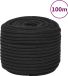 vidaXL Boottouw 14 mm 100 m polypropeen zwart