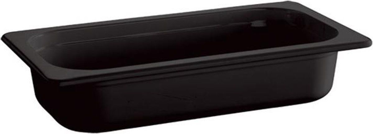 APS Melamine GN 1/4 container Ecoline - Zwart - 100 mm - Set van 2