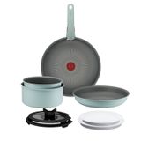 Tefal Ingenio Halo Eucalyptus 9-delige pannenset