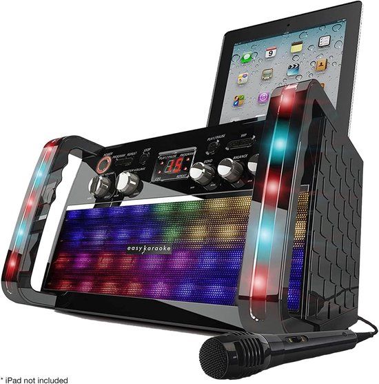 GEMAKKELIJKE Easy Karaoke EKS213BT Bluetooth Karaoke System with LED Lights & Microphone