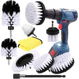 Set de brosses de forage - Brosse de nettoyage - Polypropylène - 9 pièces - Blanc
