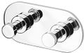 Geesa Nemox crochet porte-serviette double - Chrome