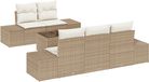 vidaXL Banc de jardin 2 places Beige et Crème Polyrattan