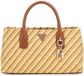 GUESS Simona Satchel Bag Natural / Cognac Lichtbruin