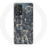Maniacase Samsung Galaxy A52 Hoesje Game of Thrones Seizoen 8 De IJzeren Troon Poster Karakters Grijze Achtergrond