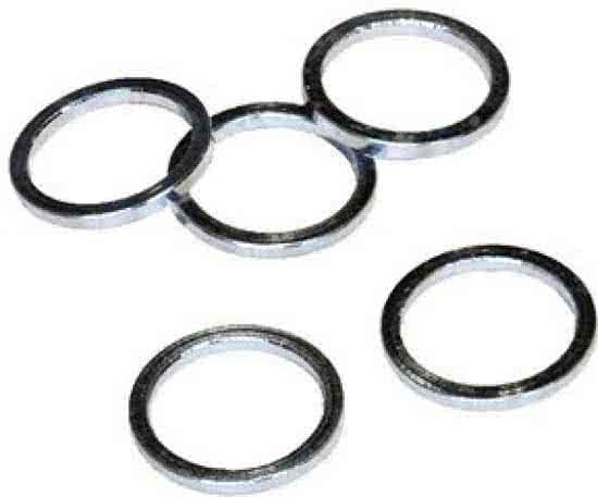 VWP Balhoofdring 1 inch 3mm aluminium zilver 5 stuks