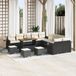 vidaXL Tuinbank Set Zwart Poly Rattan