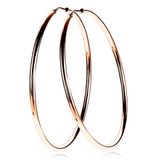 ZINZI zilveren oorringen 55 x 2mm glad rosé verguld ZIO437R