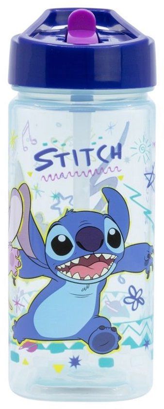 STOR Stich drinkbeker Blauw/Paars/Transparant