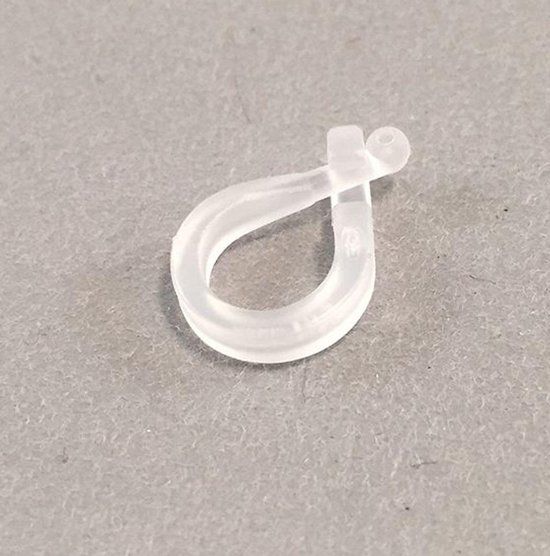 10x Transparante Kunststof Ringclips - Verstelbaar Vouwgordijn Koord - 12 x 18 mm - Verstelclip
