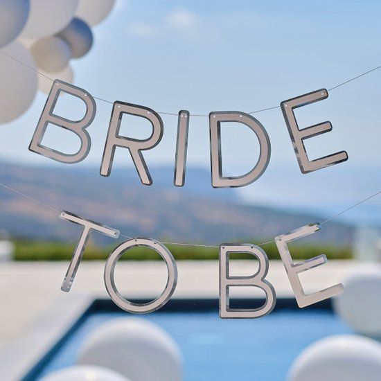 Ginger Ray Letterslinger Bride To Be - Zilver