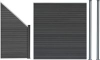 MonsterShop Composiet schuttingset - Grijs - 273x185 cm