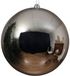 Decoris Kerstbal - zilver - groot - 20 cm - kunststof - glans