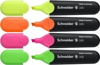 Schneider Schrijfwaren Schneider Job 1500 Assorted Highlighter Set - 4 Pieces