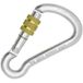 KONG Harness Carbon Schroef Sleeve Karabijnhaak, asymmetrisch, gepolijst, 100 mm