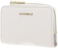 COCCINELLE Leren Portemonnee Metallic Soft Wallet Blanco Crème
