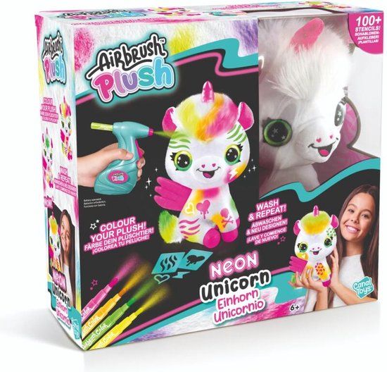 Canal Toys Airbrush Knuffel Eenhoorn Neon