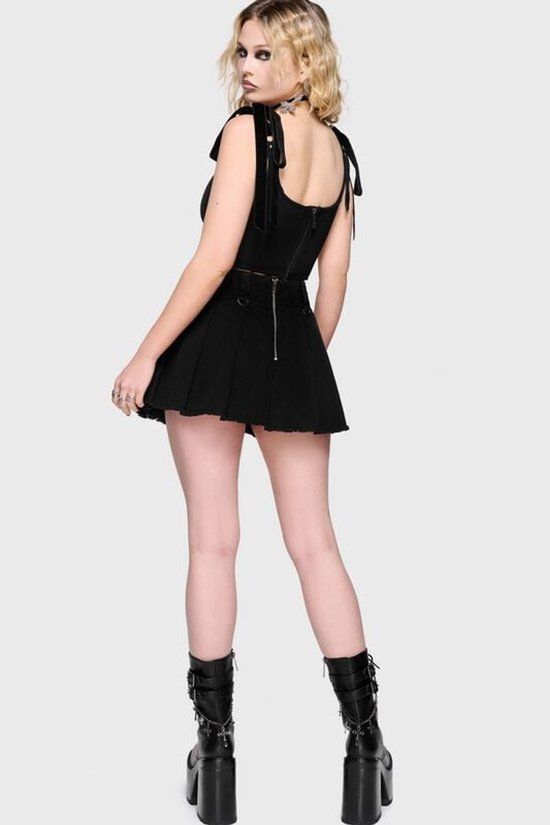 Killstar Chapel Blessing - Pleated Mini Skirt Dames Minirok - zwart - XXL