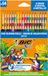 BIC Kids Crayons de couleur lisses - Standard, Métallique, Pastel et Néon Couleurs assorties, Lot de 54