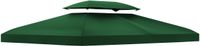 Outsunny Vervangend Dak Paviljoen Dak voor Metalen Paviljoen Tuinpaviljoen Partytent Tuintent Polyester 3x4m Terra