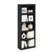 Furinno Rail 5-Tier Open Plank Boekenkast, Blackwood