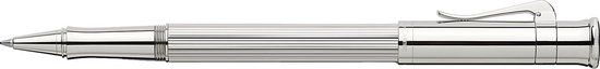Graf von Faber-Castell Rollerballpen Classic Platinum M Blauw Zilver Metaal